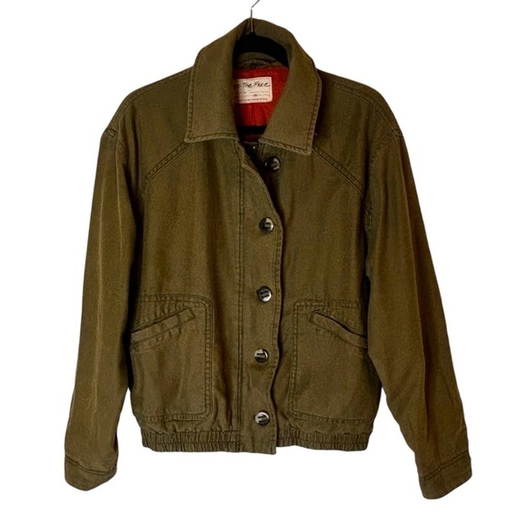 Free People We The Free Military Bomber Jacket - Picture 3 of 13